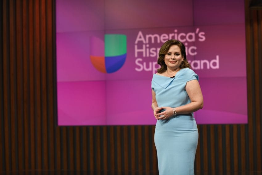 Univision Upfront Virtual woman presenter 2020