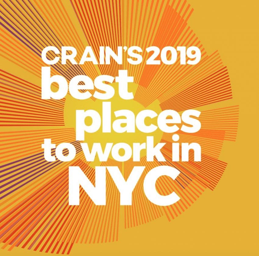 Crain's 2019 Best places to work in NYC