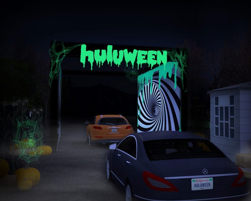 Huluween graphic with cars