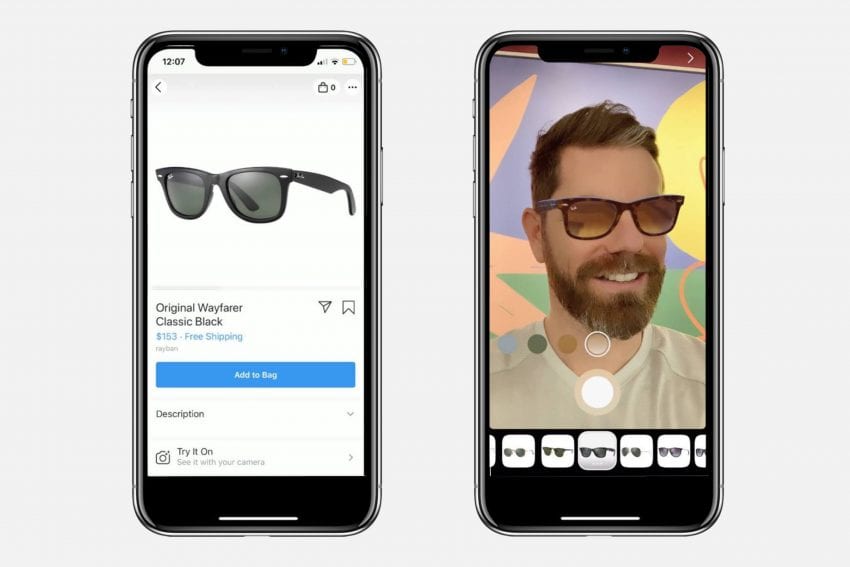 brands using AR technology for sunglasses