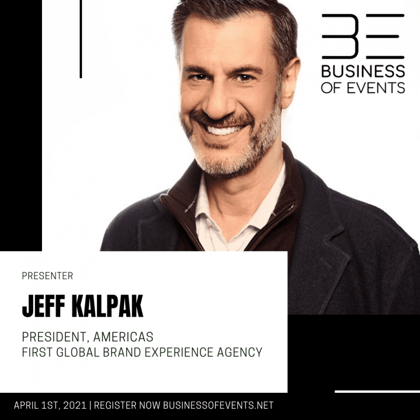 Jeff Kalpak president talks at business of events