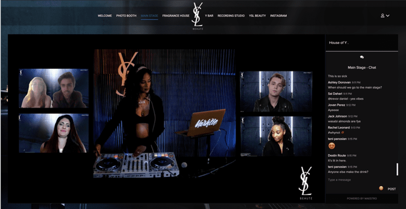 woman DJing virtual event